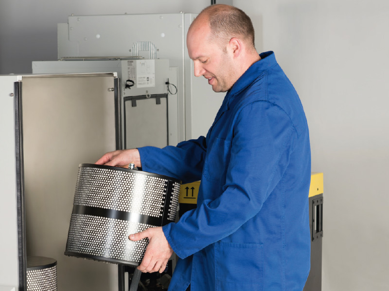 Rapid filter change...