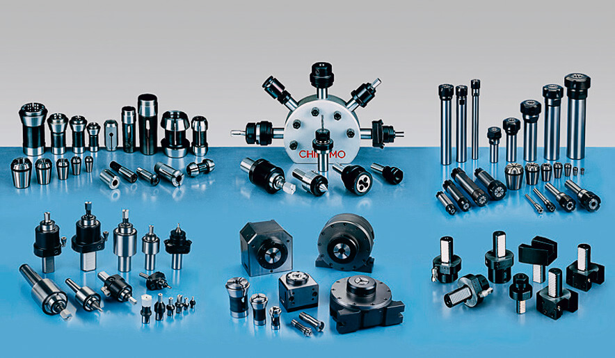 Chia-mo Srl’s extensive range of components for lathes and loaders includes collets, chucks, groove nuts, tool holders, sleeves, tailstocks and many other products.