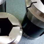 Drahterodierte Serienteile: Hexagonal-Werkzeughalter für Reibahlen.