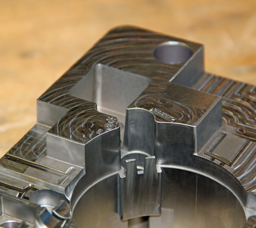Just one of the workpieces machined on the MV2400R