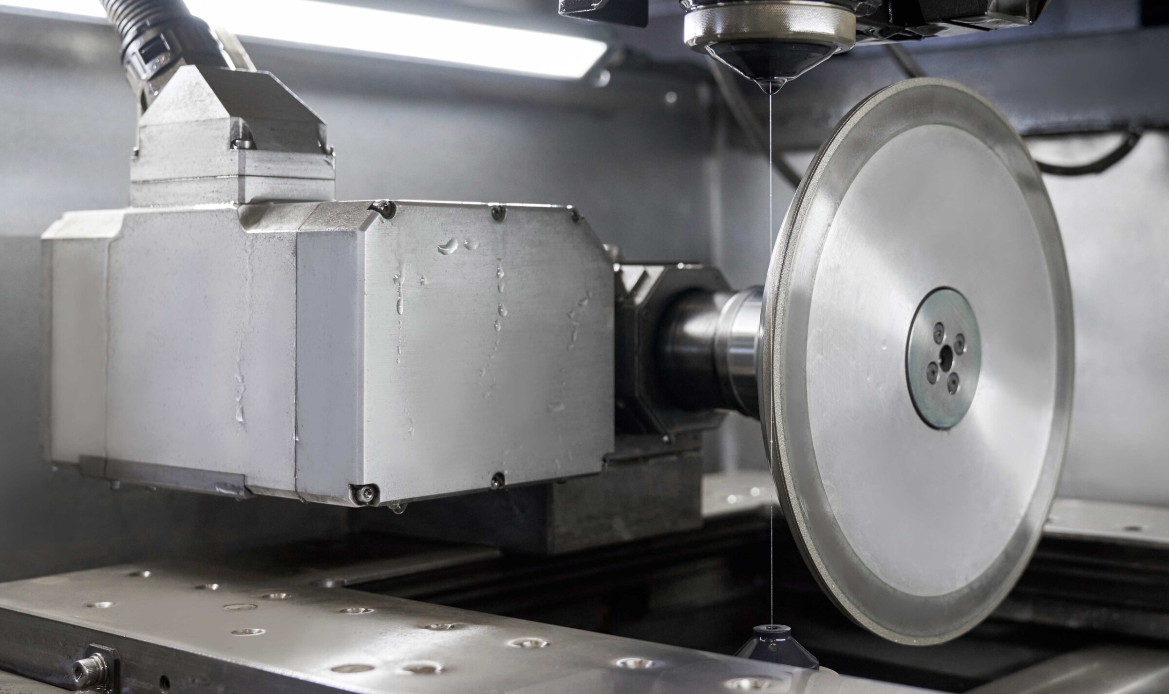 Workspace of the wire EDM system for the profiling of diamond grinding wheels