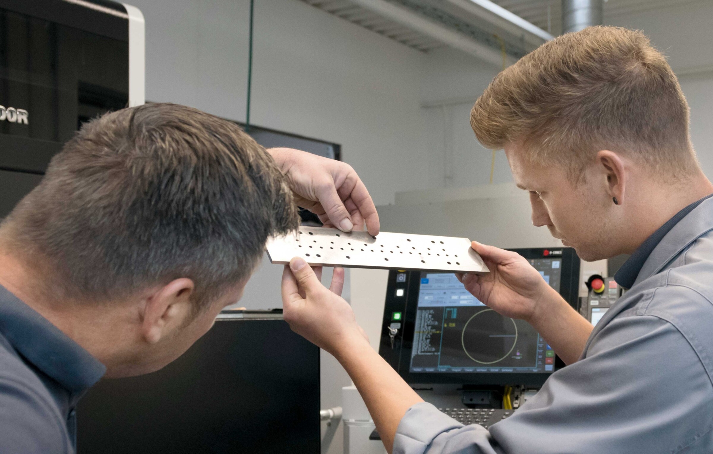 Quality control of a die by N. Neuser and his colleague M. Brock 