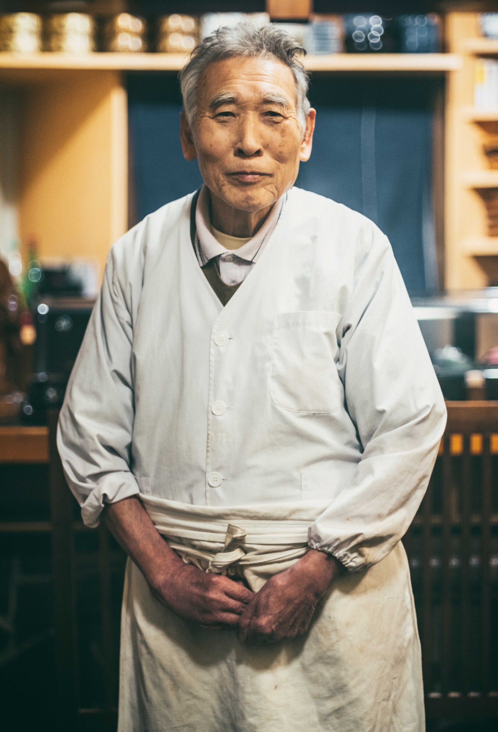 Many Japanese hope to continue working into old age – like this owner of a sushi restaurant in Tokyo.