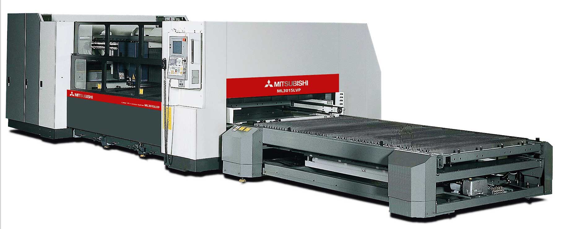 Das Laserschneidsystem ML3015LVP bedient Verfahrwege von 3 100 x 1 550 mm. 