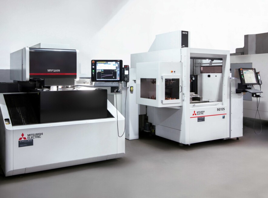 MV1200R wire EDM and SG12S die-sinking EDM, the perfect duo for any workshop’s EDM section.