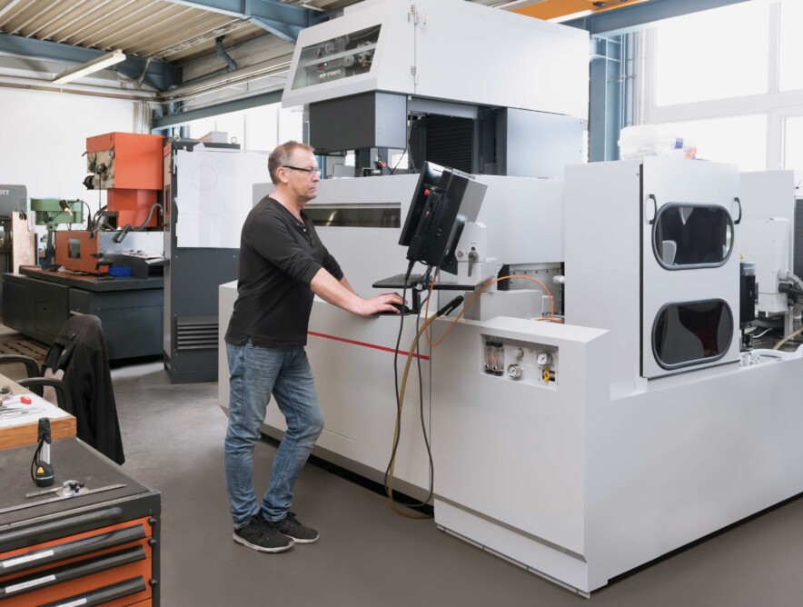 The customers supply the data and specify the machining precision