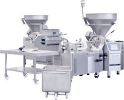 For the automated feed, portioning, dosing, filling and packaging of dough and sausage mixes, Handtmann builds modular machines.